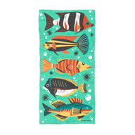 Mid-Mod Tropical Fish Beach Towel