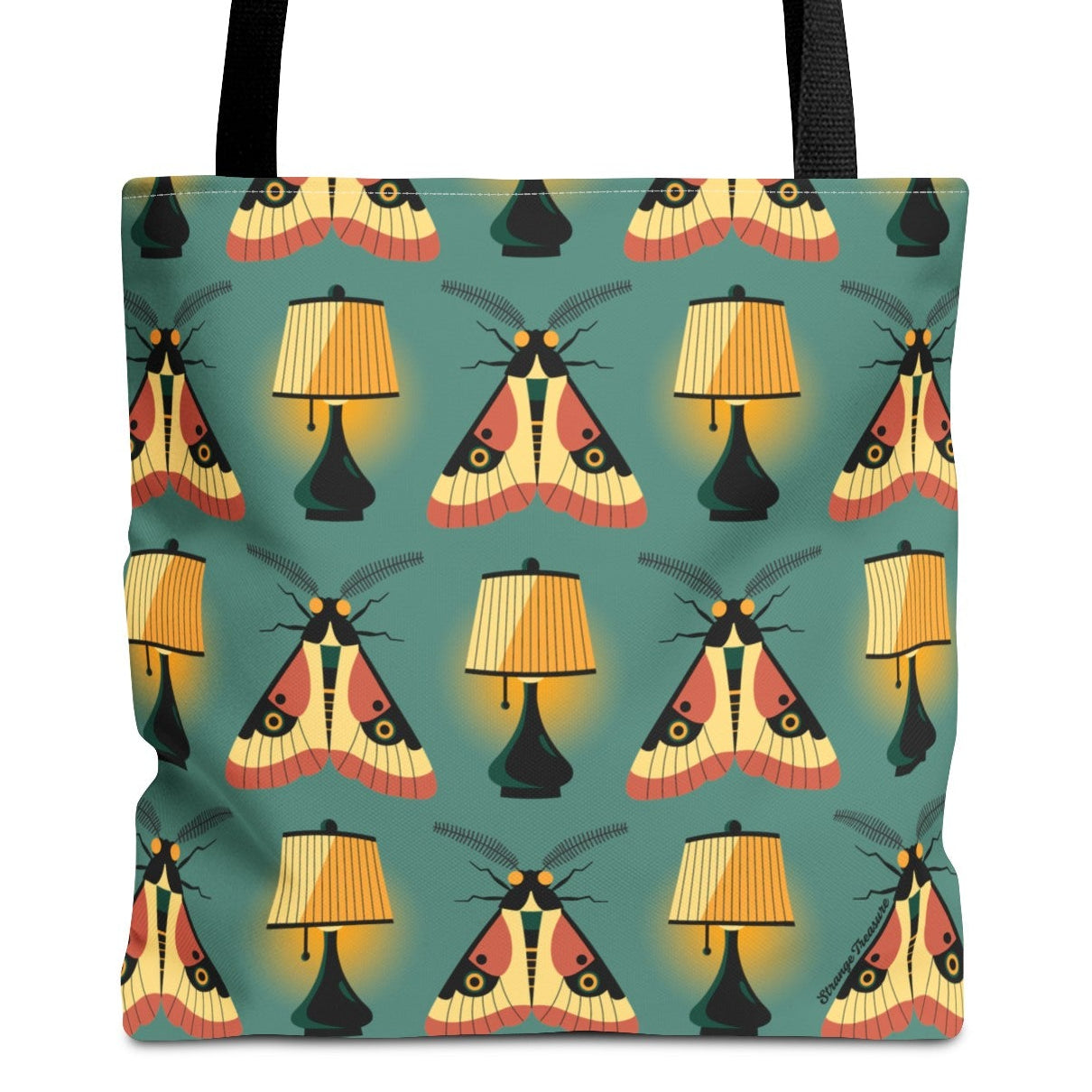 Moth Love Lamp 13"x13" Tote Bag