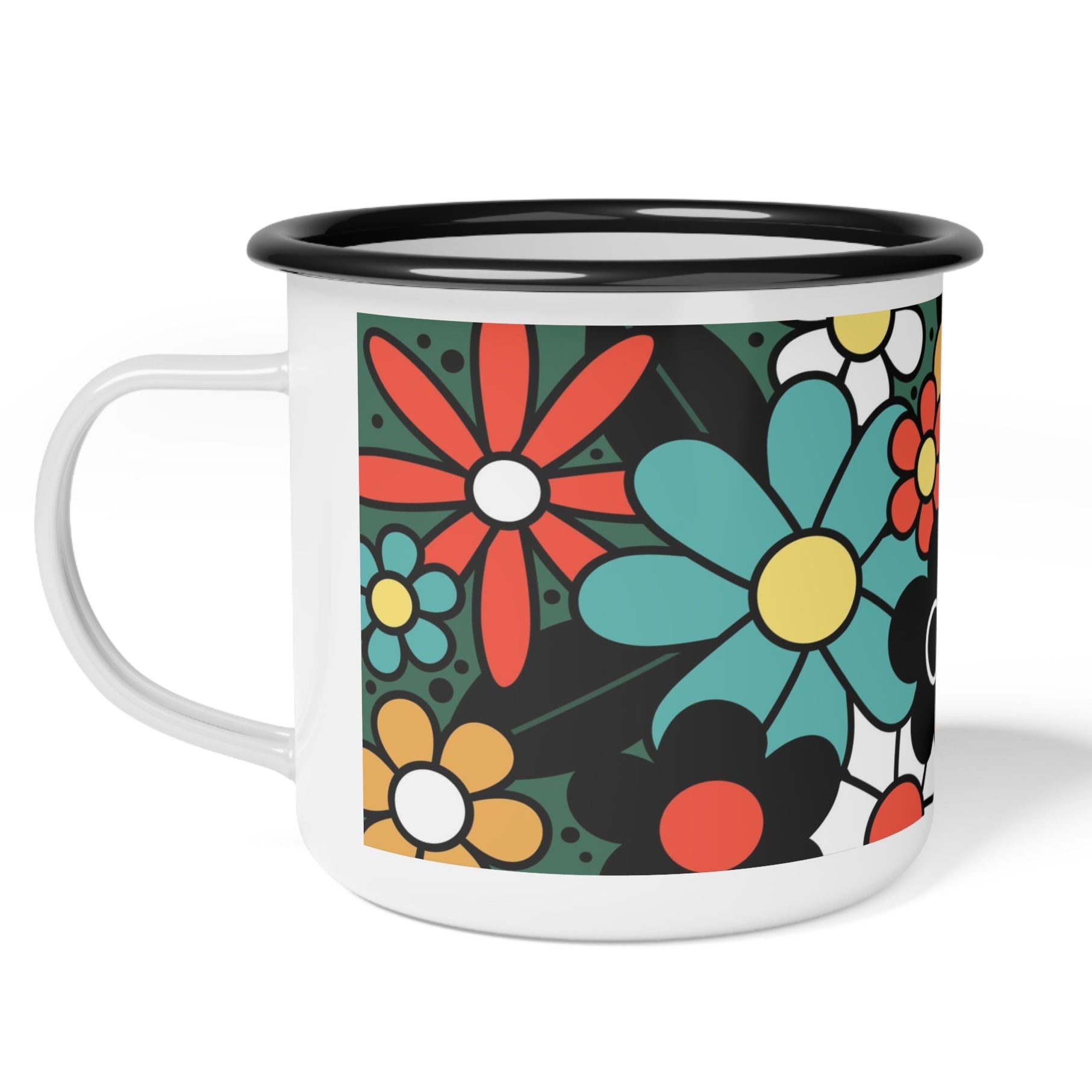 Retro Flowers Camp Cup