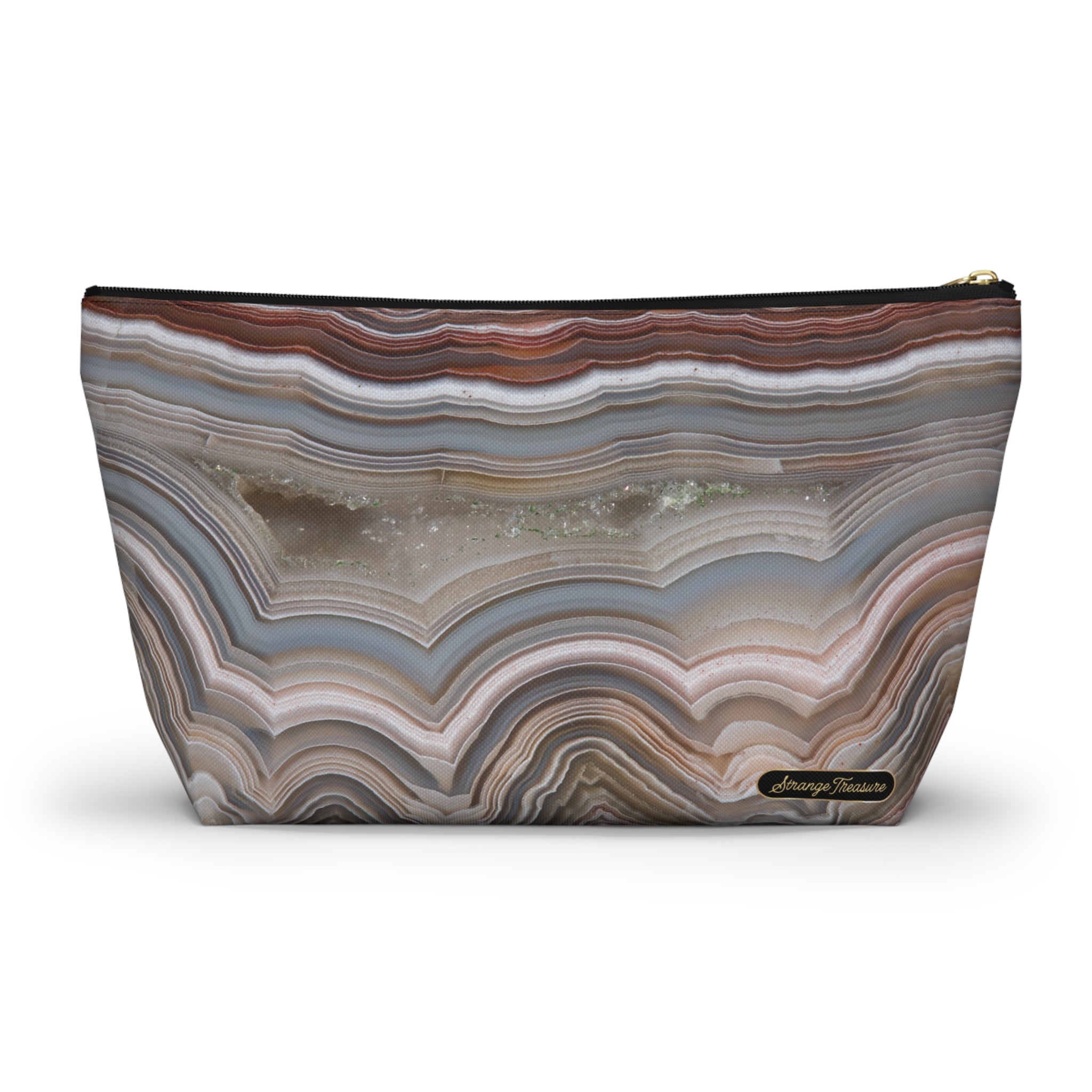Smoky Geode Large Zipper Pouch