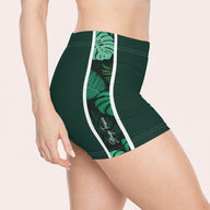 Monstera Stripe Active Shorts