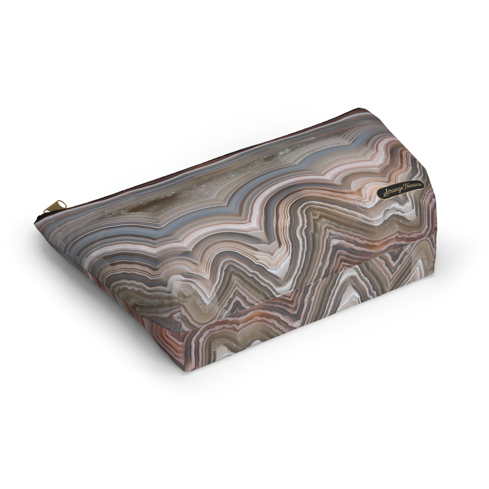 Smoky Geode Large Zipper Pouch