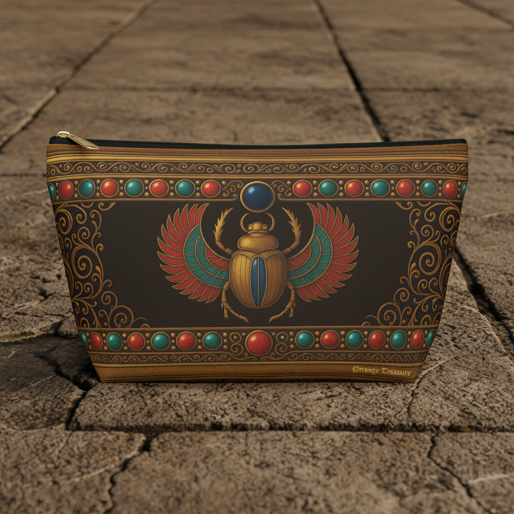 Scarab Beetle Large Zipper Pouch
