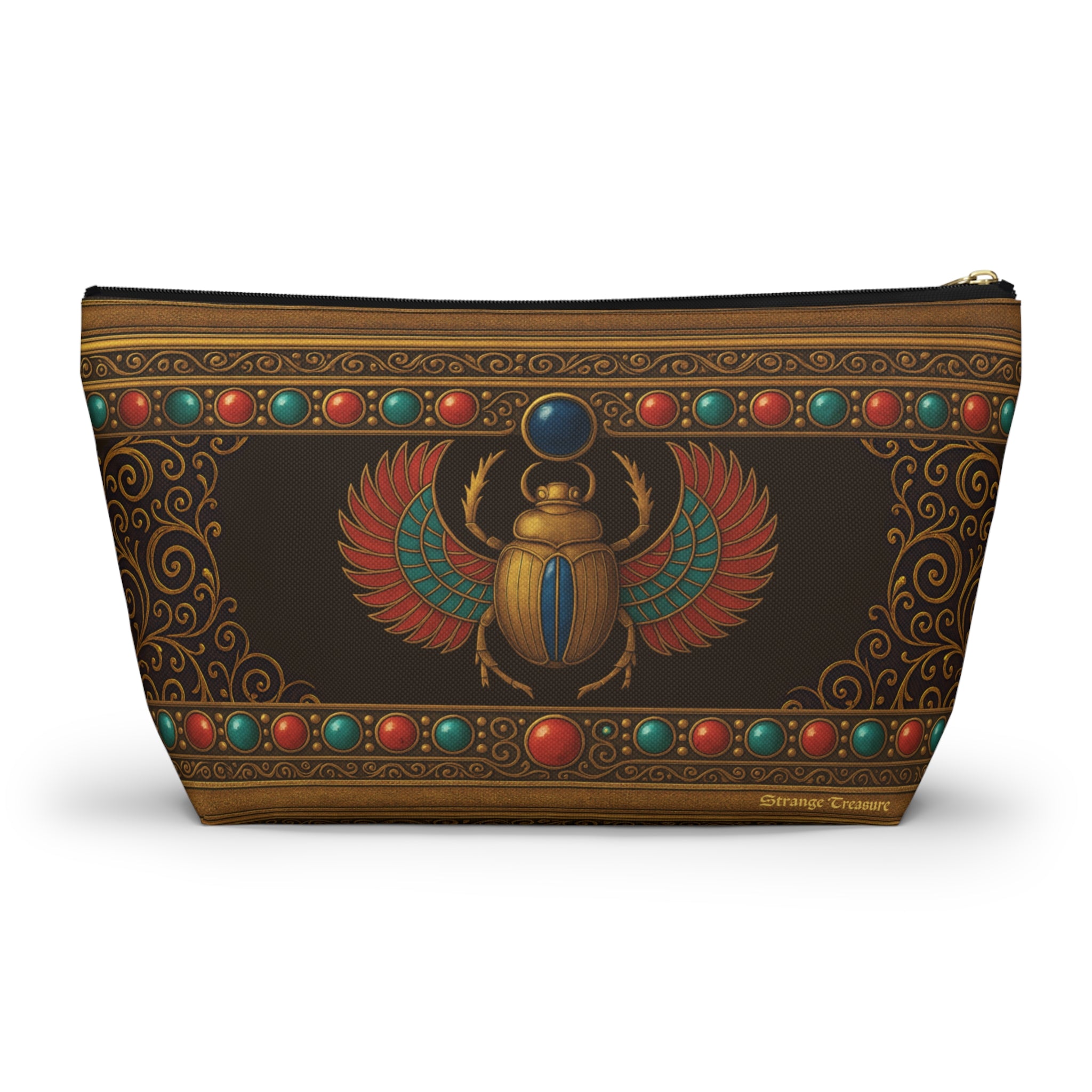 Scarab Beetle Large Zipper Pouch