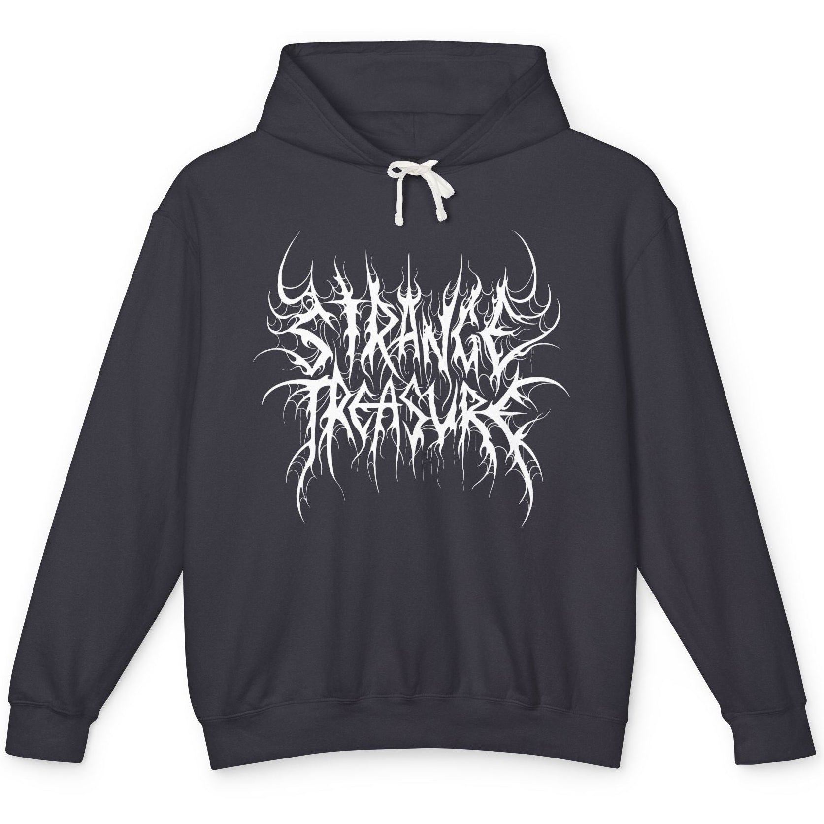 Strange Treasure Black Metal Logo Hoodie