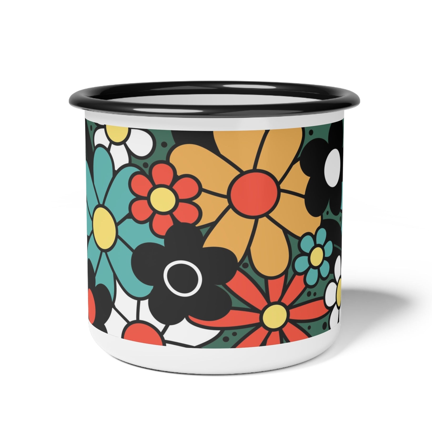Retro Flowers Camp Cup