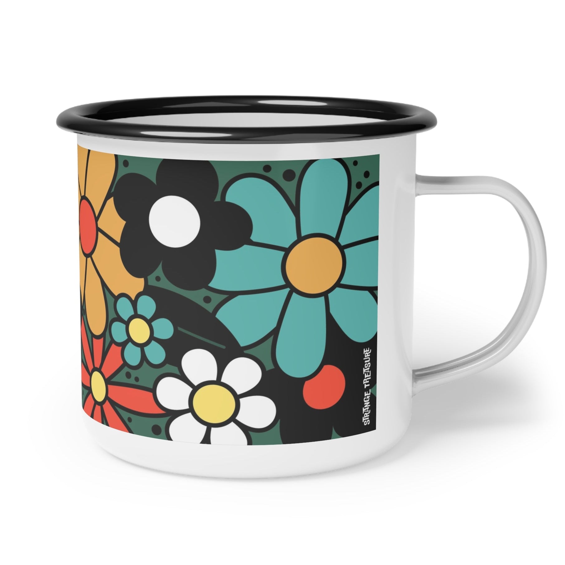 Retro Flowers Camp Cup