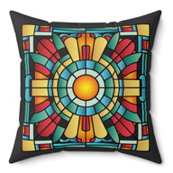 Stained Glass 16"x16" Throw Pillow