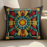 Stained Glass 16"x16" Throw Pillow