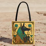 Egyptian Anubis & Papyrus 16"x16" Tote Bag