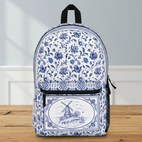 Dutch Delft Motif Backpack