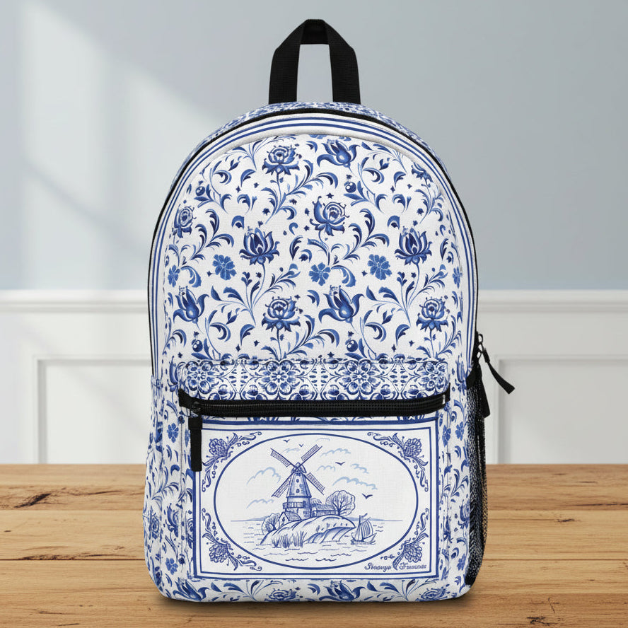 Dutch Delft Motif Backpack