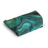 Malachite Large Zipper Pouch