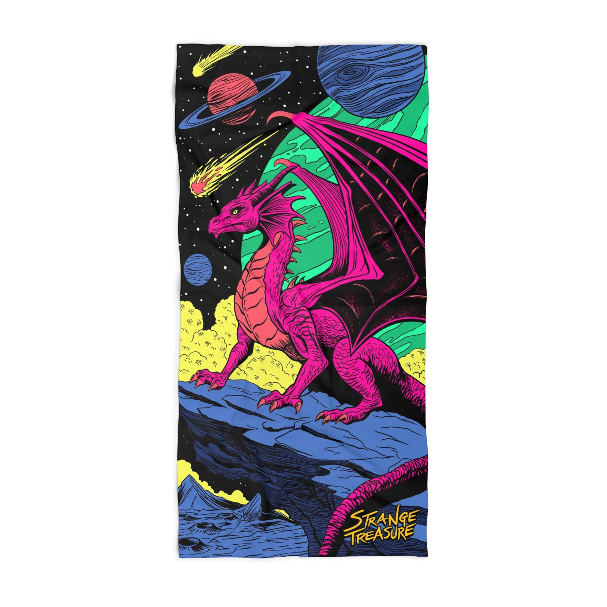 Space Dragon Beach Towel