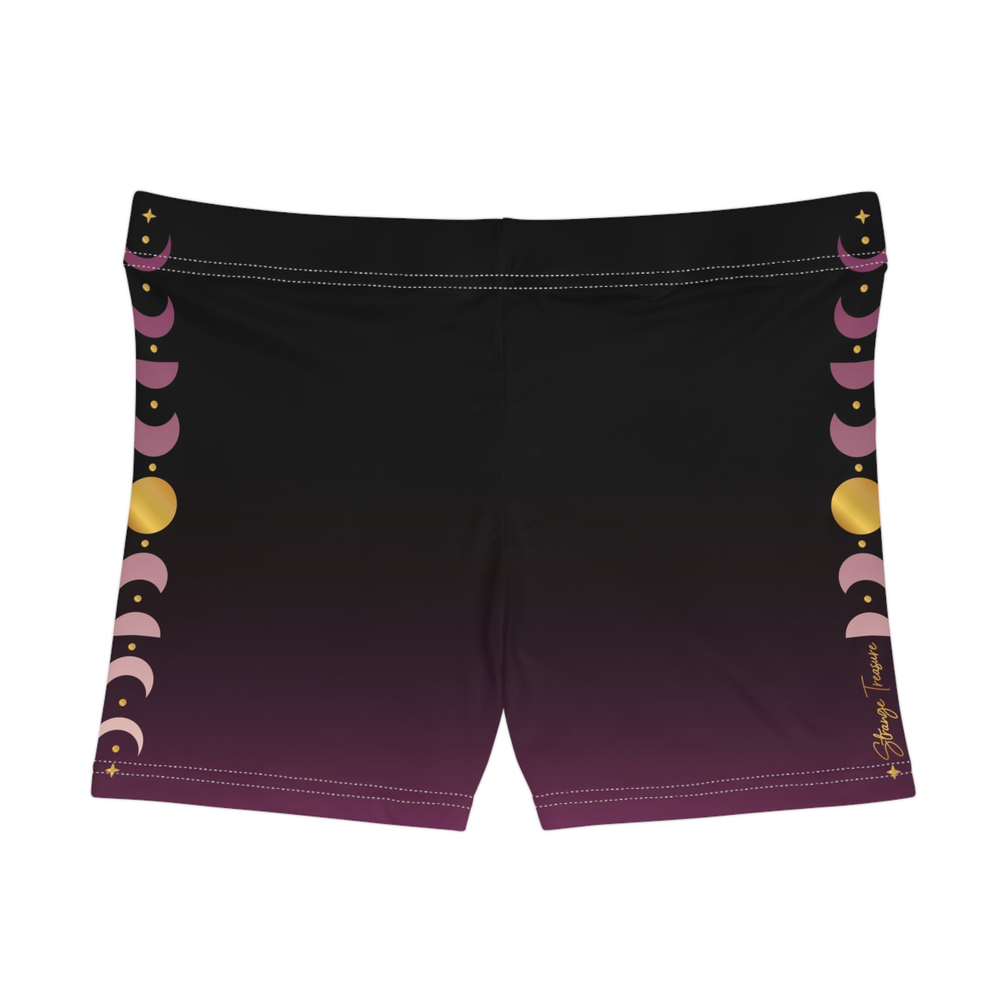 Moon Phases Stripe Active Shorts