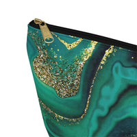 Malachite Large Zipper Pouch