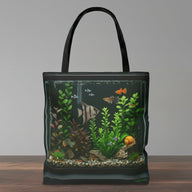 Fish Tank 18"x 18" Tote Bag
