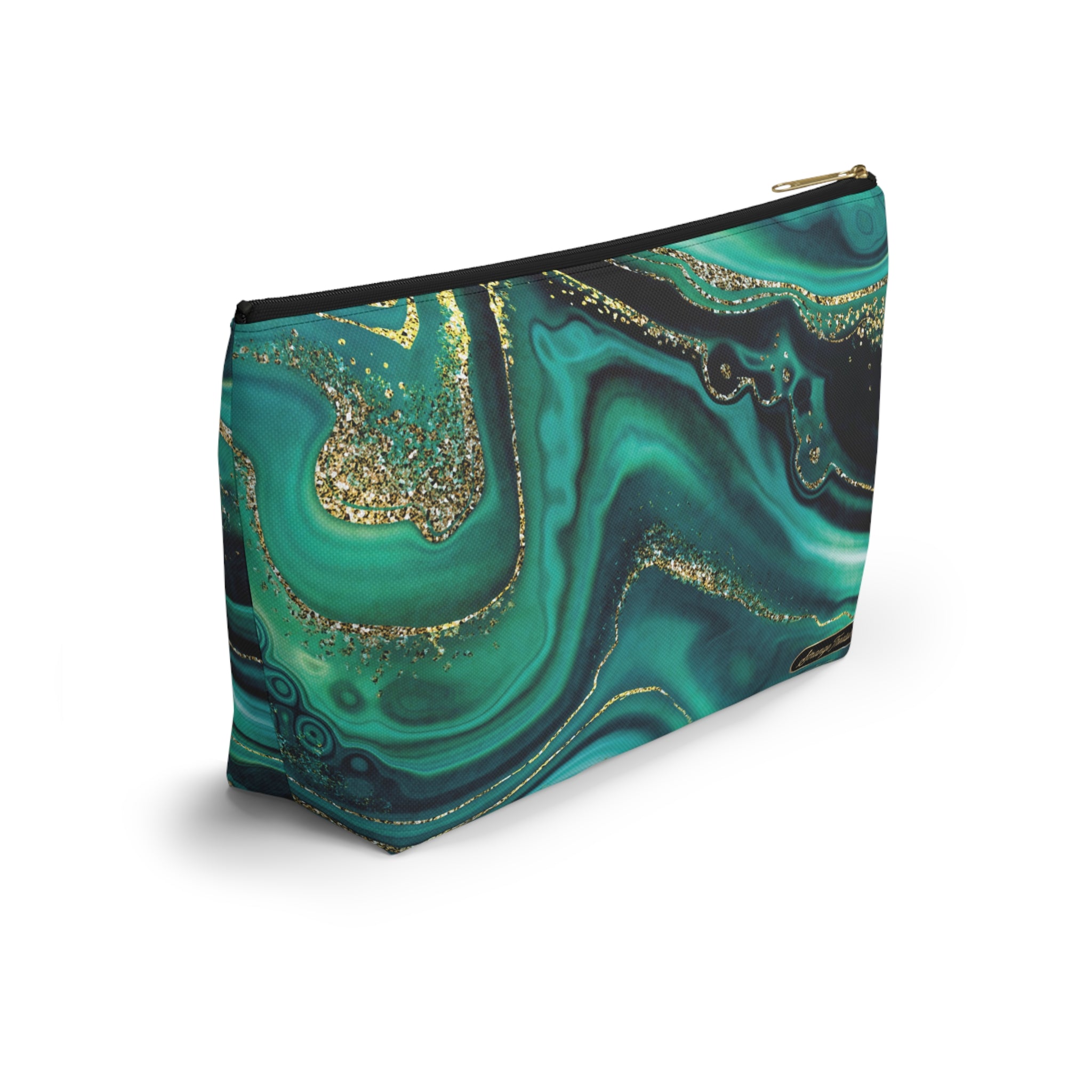 Malachite Large Zipper Pouch