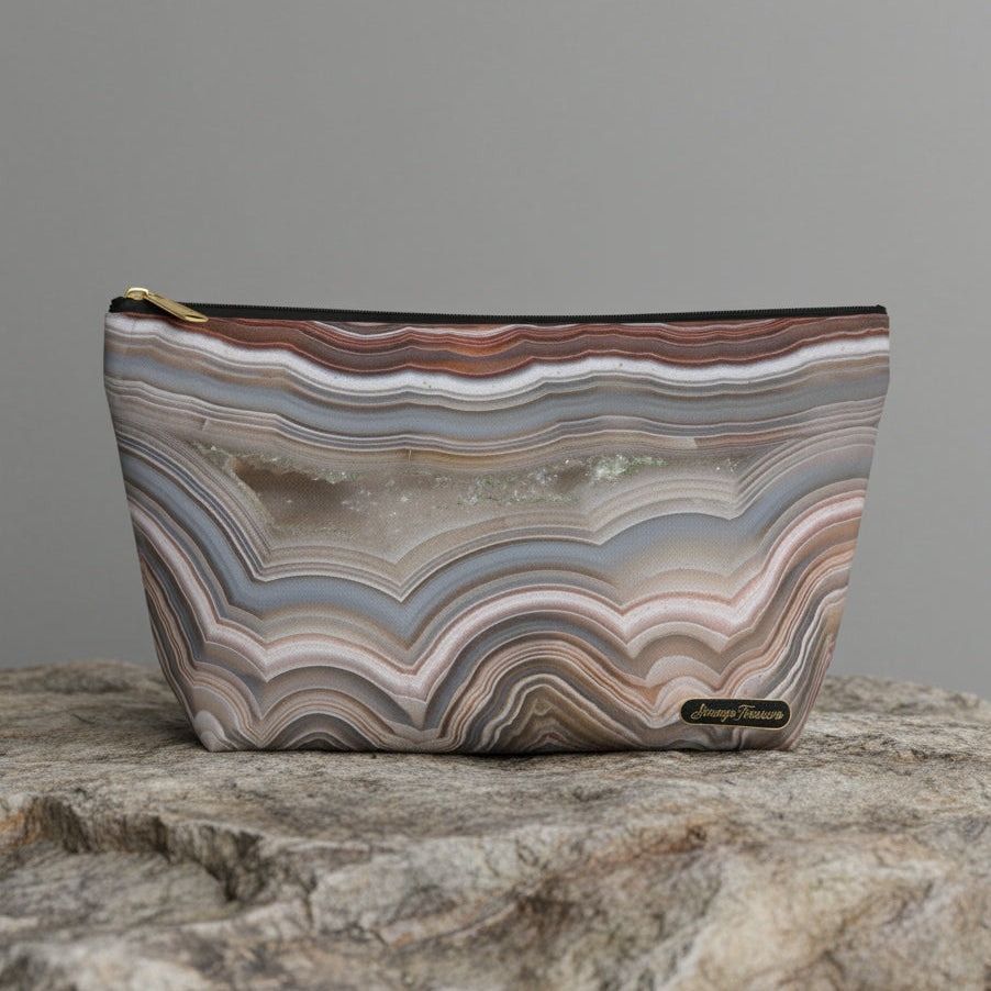 Smoky Geode Large Zipper Pouch