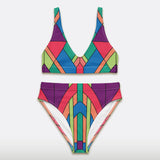 Deco Prism High-waisted Bikini Set