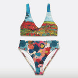 Impressionist High-waisted Bikini Set