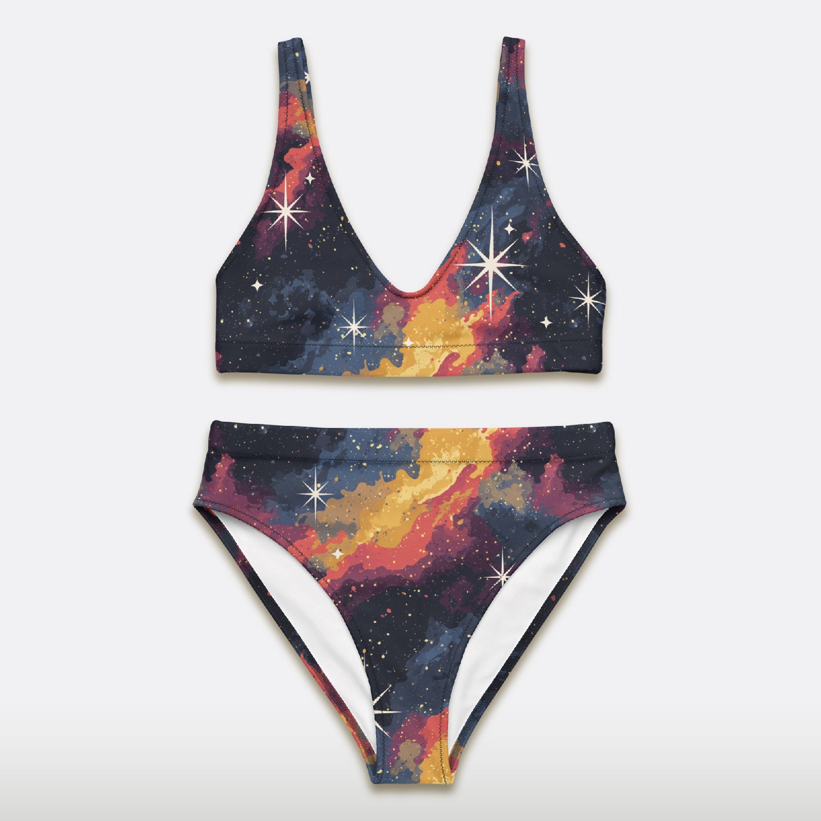 Galaxy Glam High-waisted Bikini Set