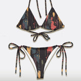 Paint Drips String Bikini Set