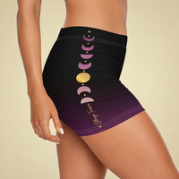 Moon Phases Stripe Active Shorts