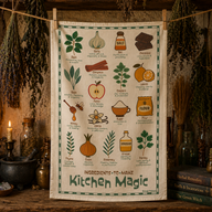 Kitchen Witch Tea Towel