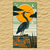 Blue Heron Beach Towel