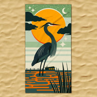 Blue Heron Beach Towel