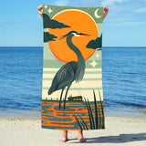 Blue Heron Beach Towel