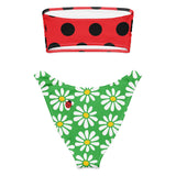 Ladybug Dot Bandeau Bikini Set