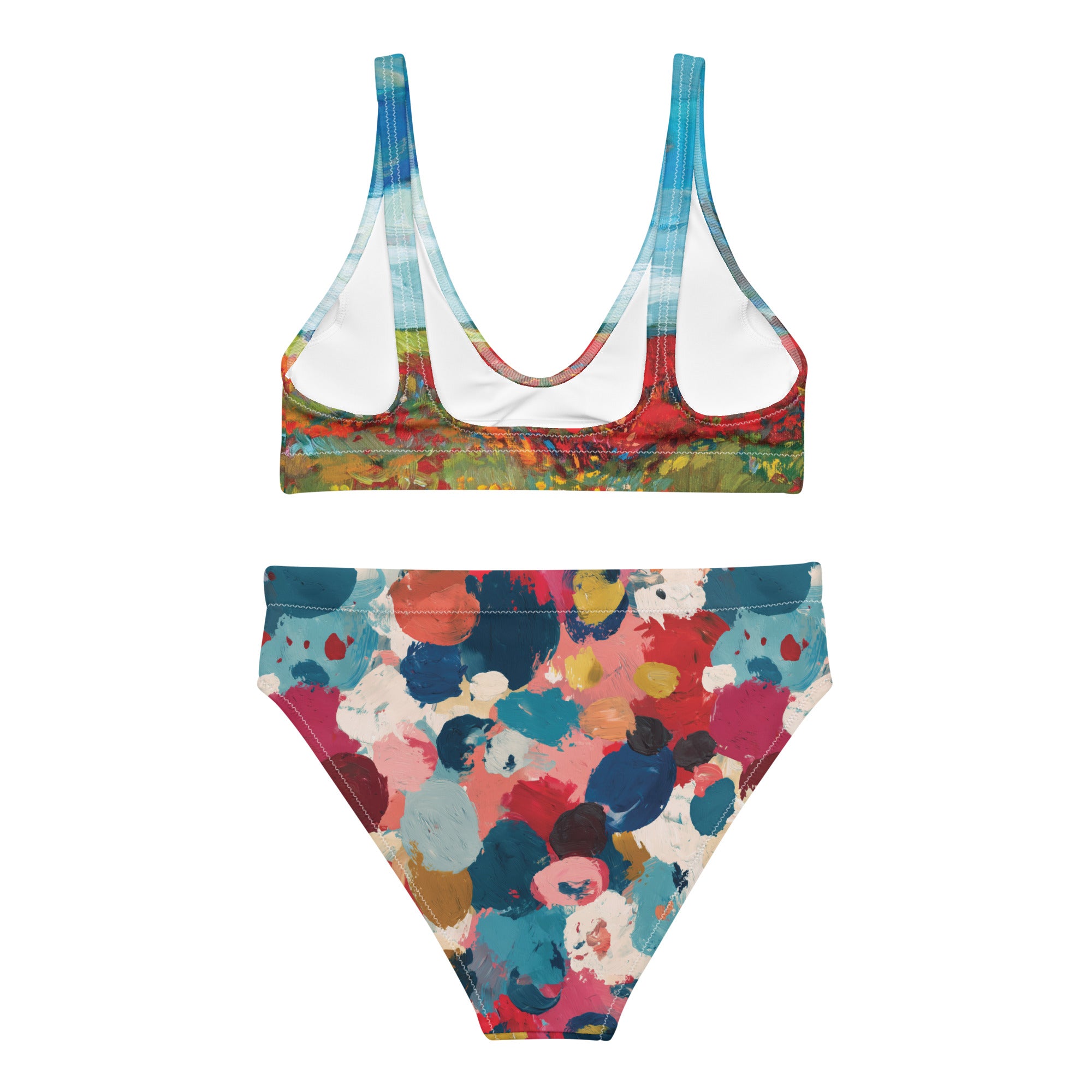 Impressionist High-waisted Bikini Set
