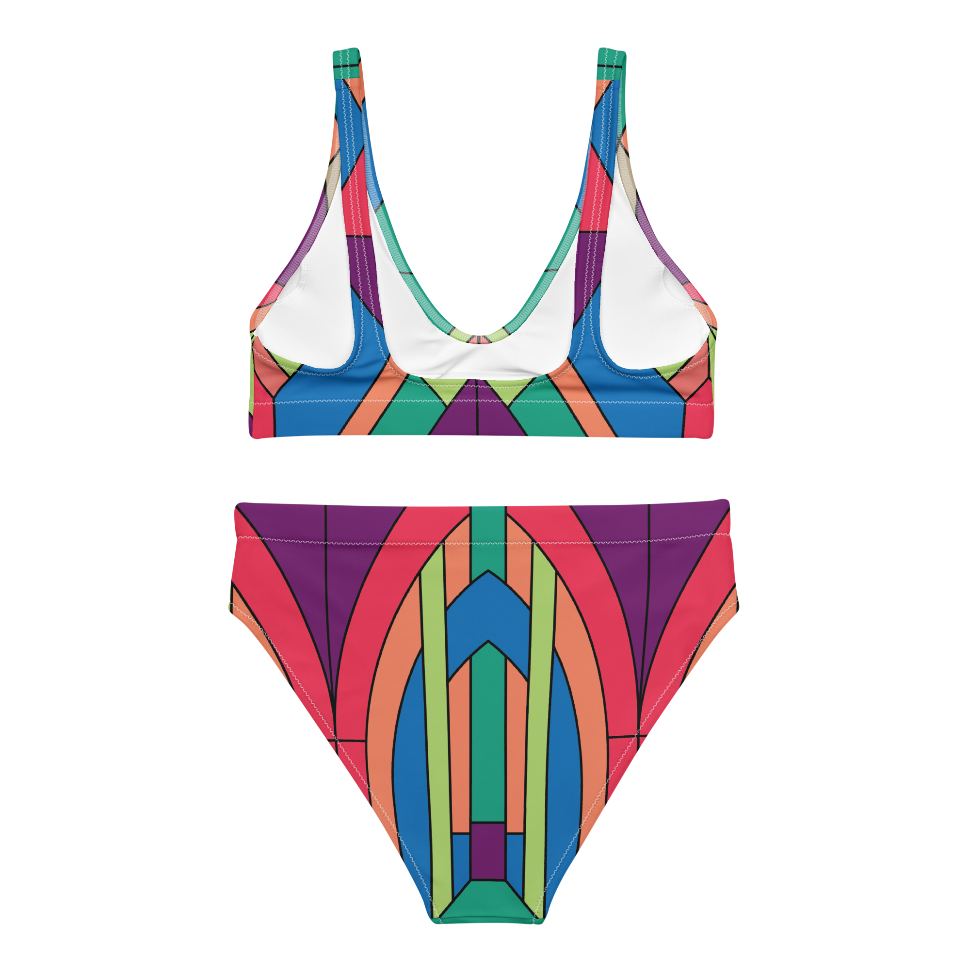 Deco Prism High-waisted Bikini Set