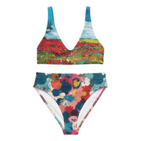 Impressionist High-waisted Bikini Set