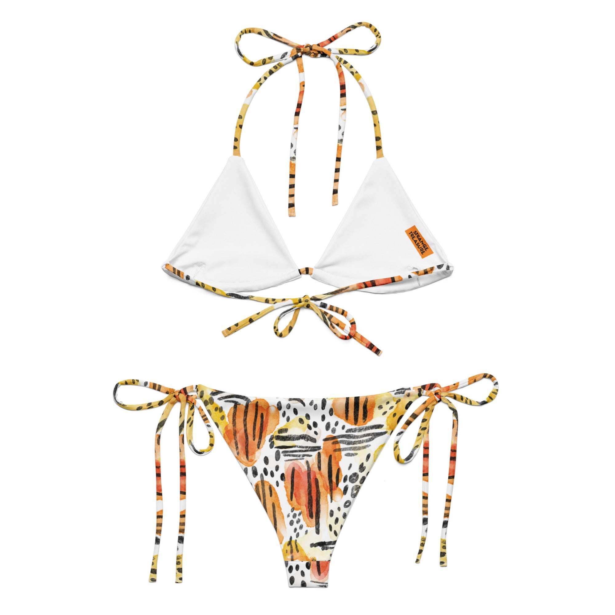 Watercolor Animal String Bikini Set
