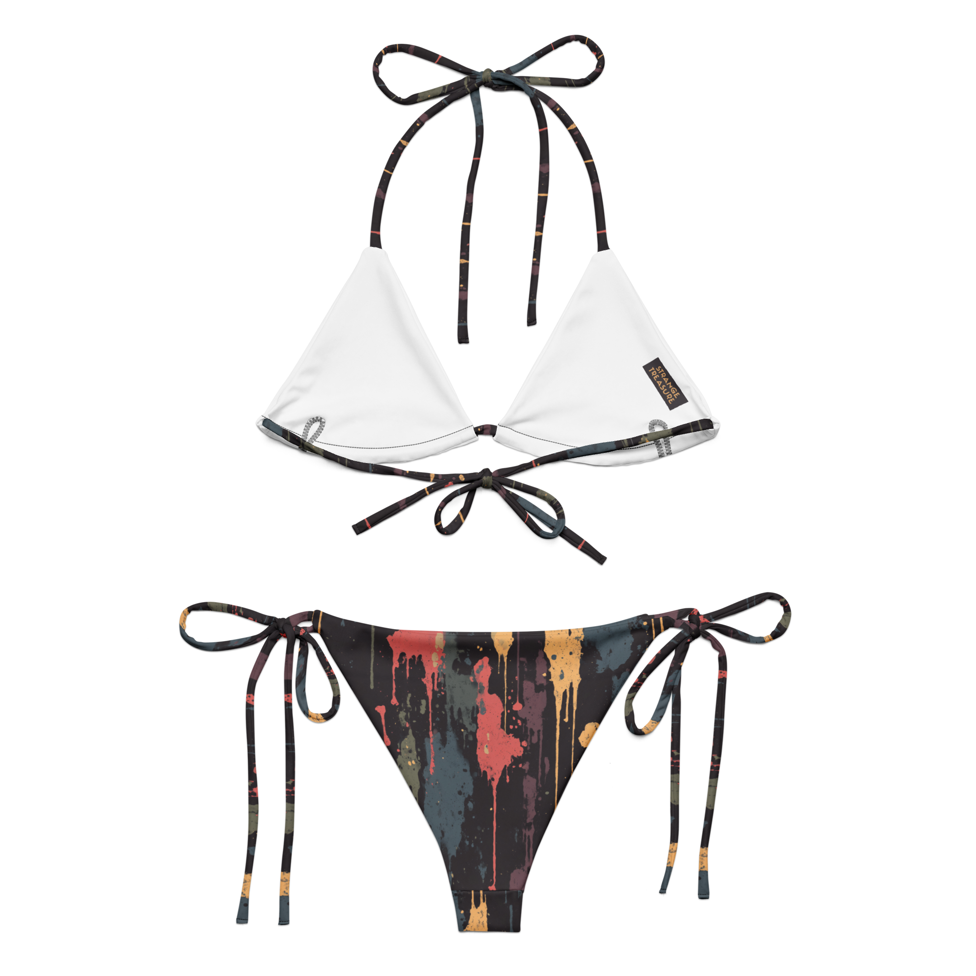 Paint Drips String Bikini Set