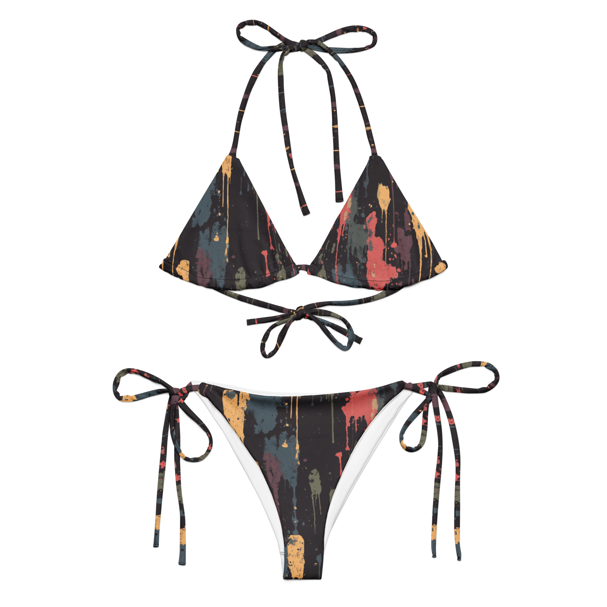 Paint Drips String Bikini Set