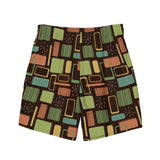 Mid-Mod Patchwork Mens Swim Trunks