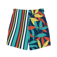 Mixed Print Jungle Mens Swim Trunks