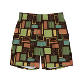 Mid-Mod Patchwork Mens Swim Trunks