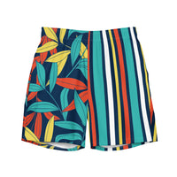 Mixed Print Jungle Mens Swim Trunks