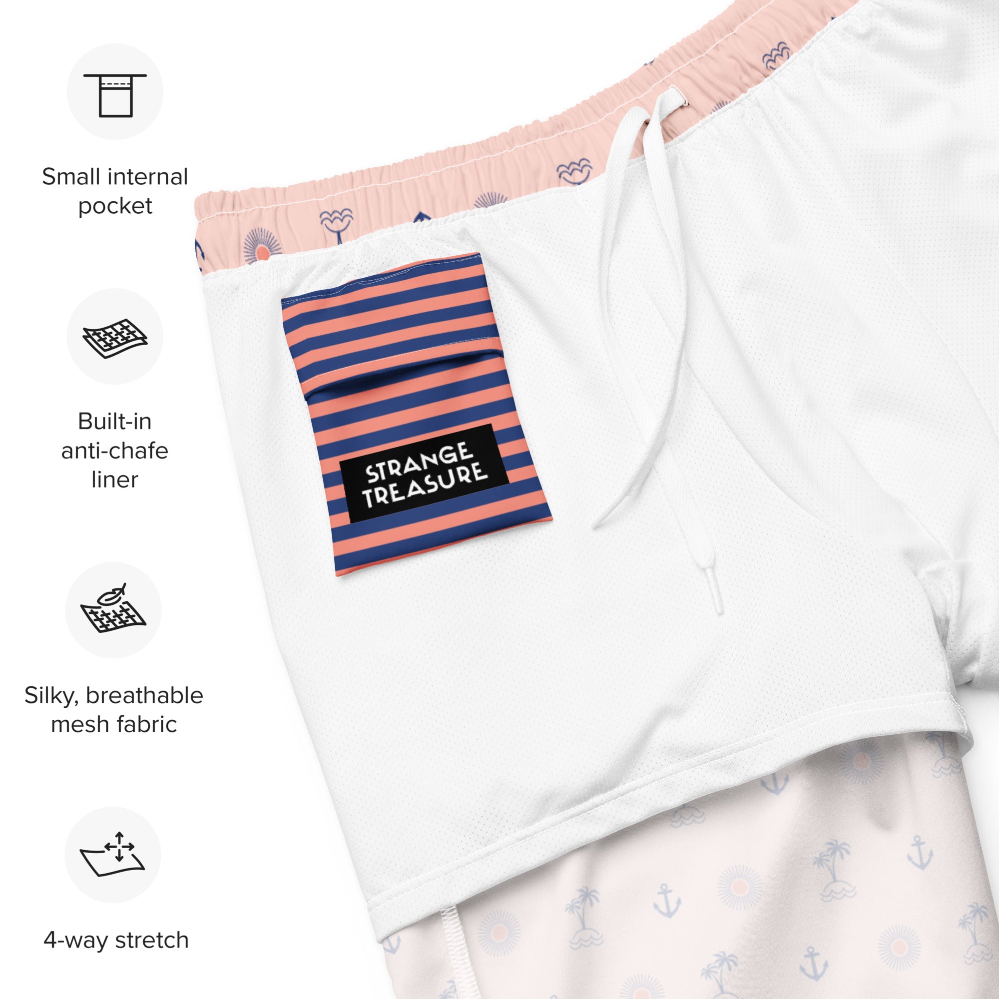 Palm Springs Mens Swim Trunks