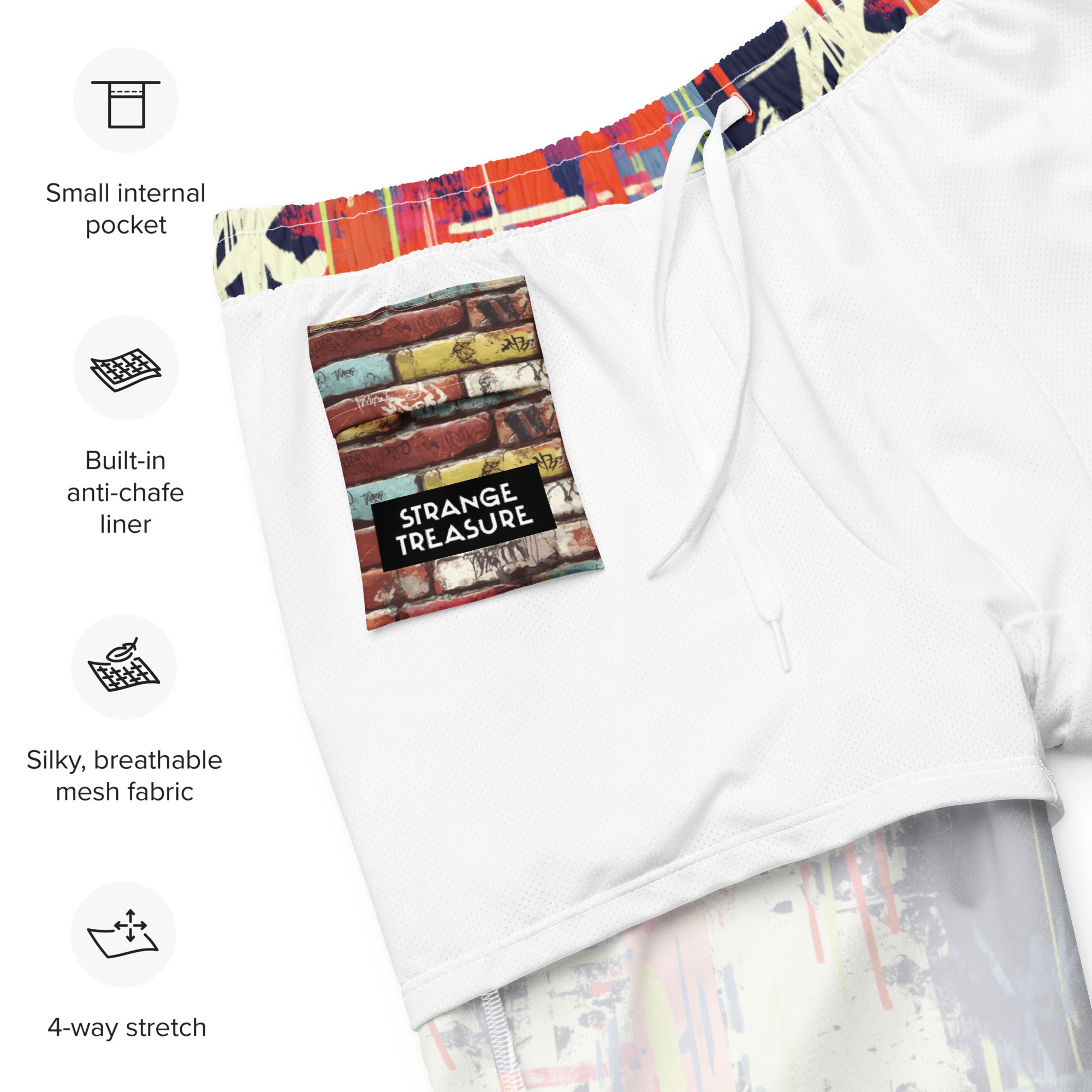 Street Art Mens Swim Trunks