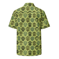Monkey Stencil Button-Down Shirt