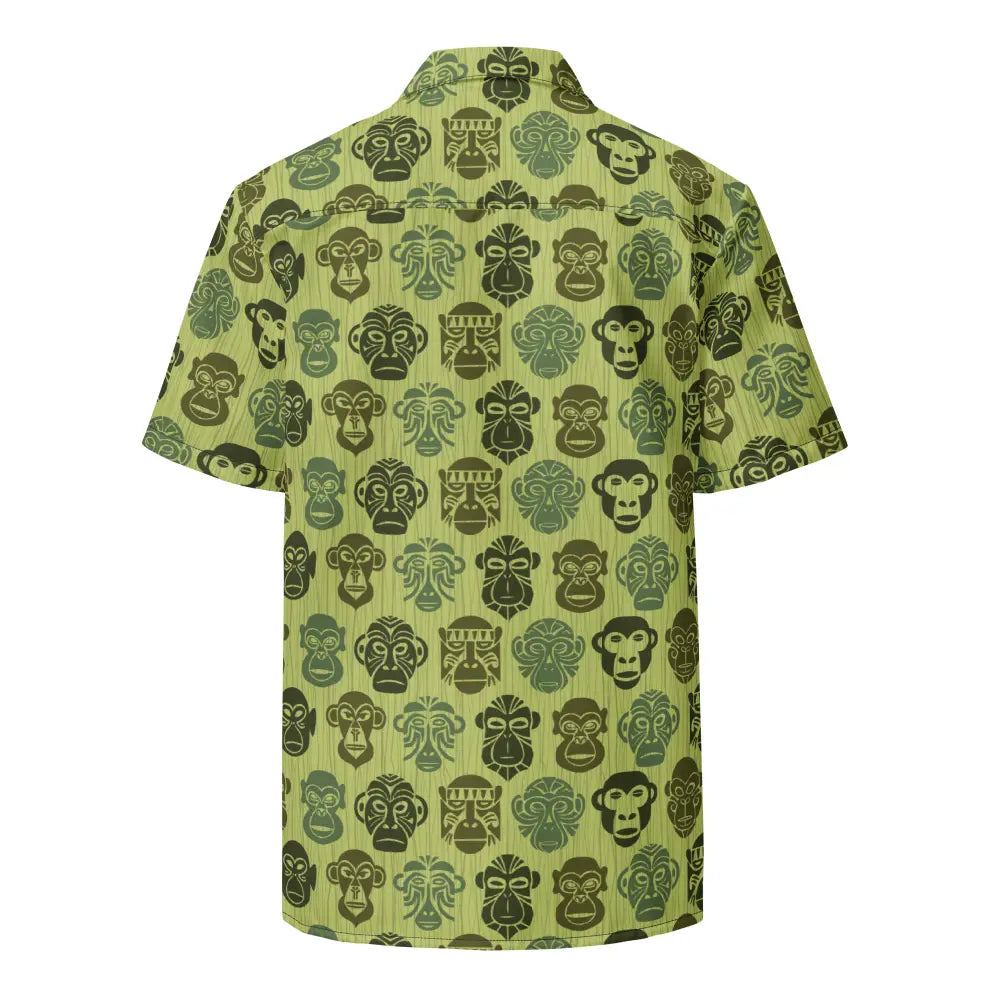 Monkey Stencil Button-Down Shirt