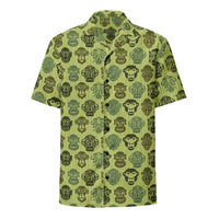 Monkey Stencil Button-Down Shirt