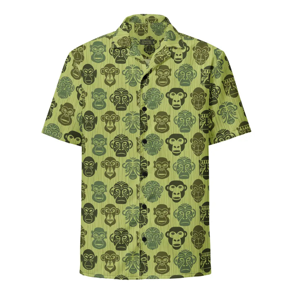 Monkey Stencil Button-Down Shirt