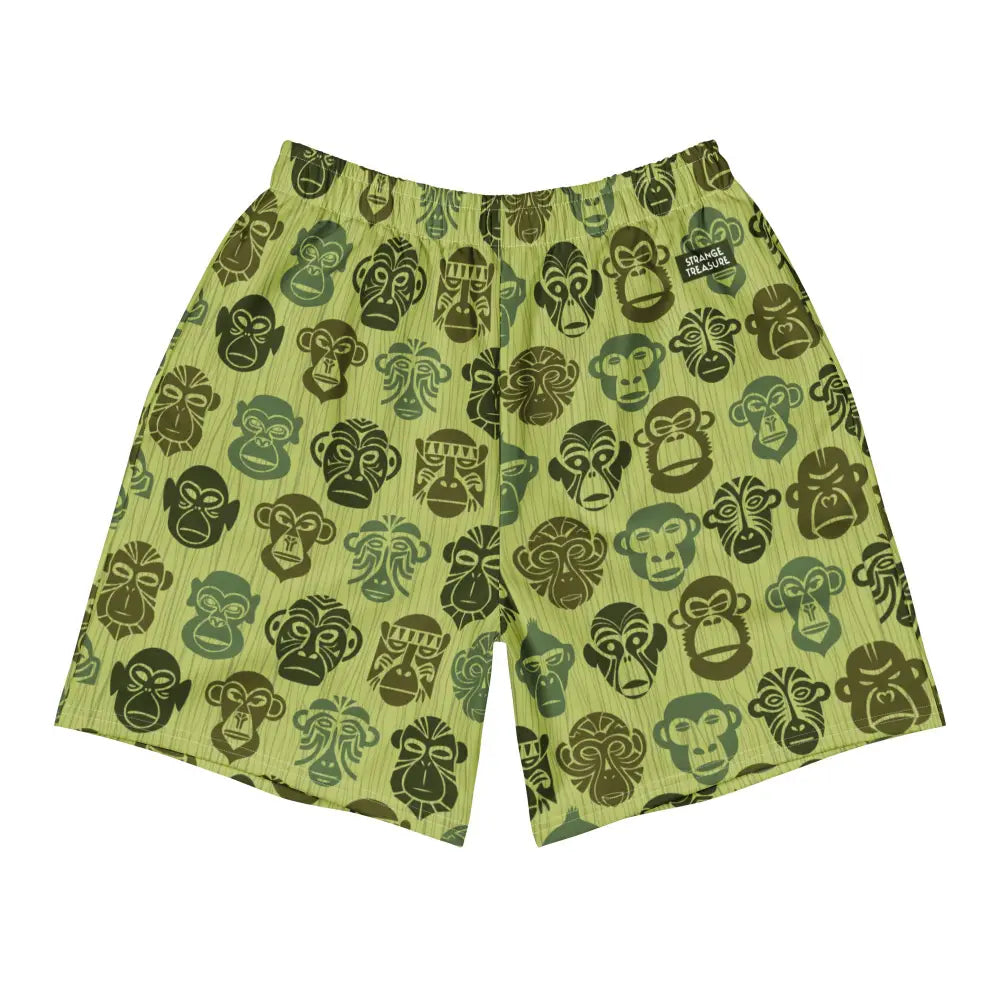 Monkey Stencil Casual Long Shorts